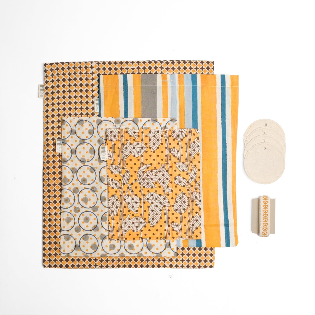 Set of 4 - Tohfa Yellow Gift Sleeves