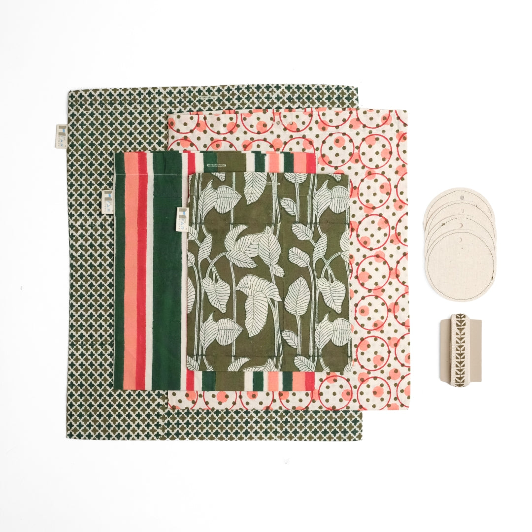 Set of 4 - Tohfa Green Gift Sleeves