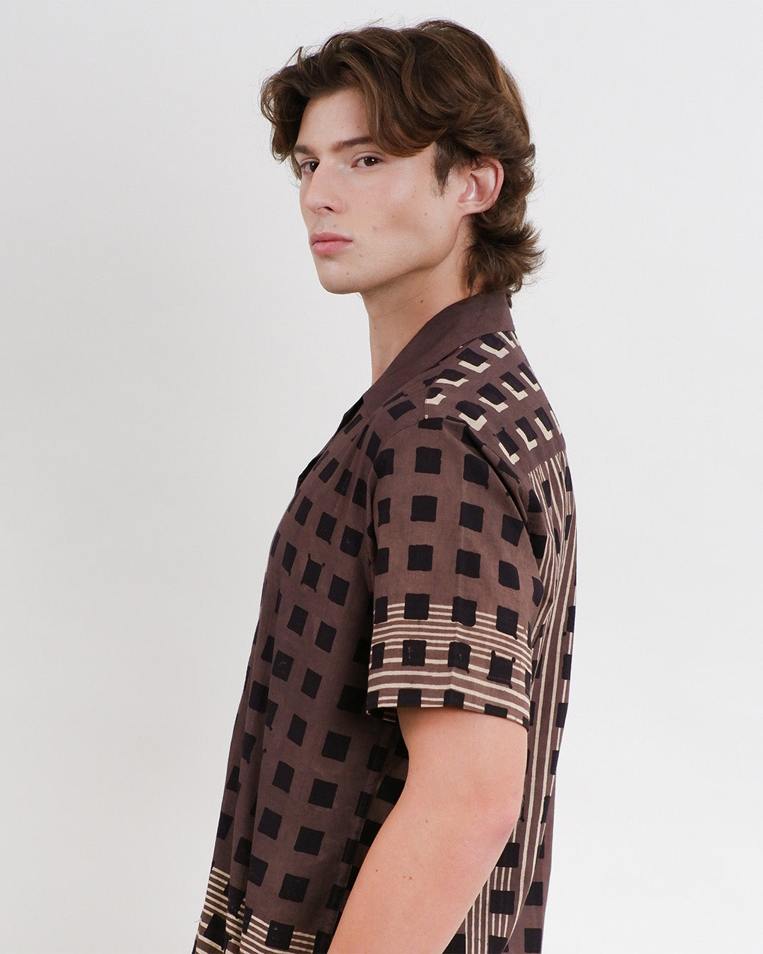 Cubes Ajrakh Short Sleeve Shirt
