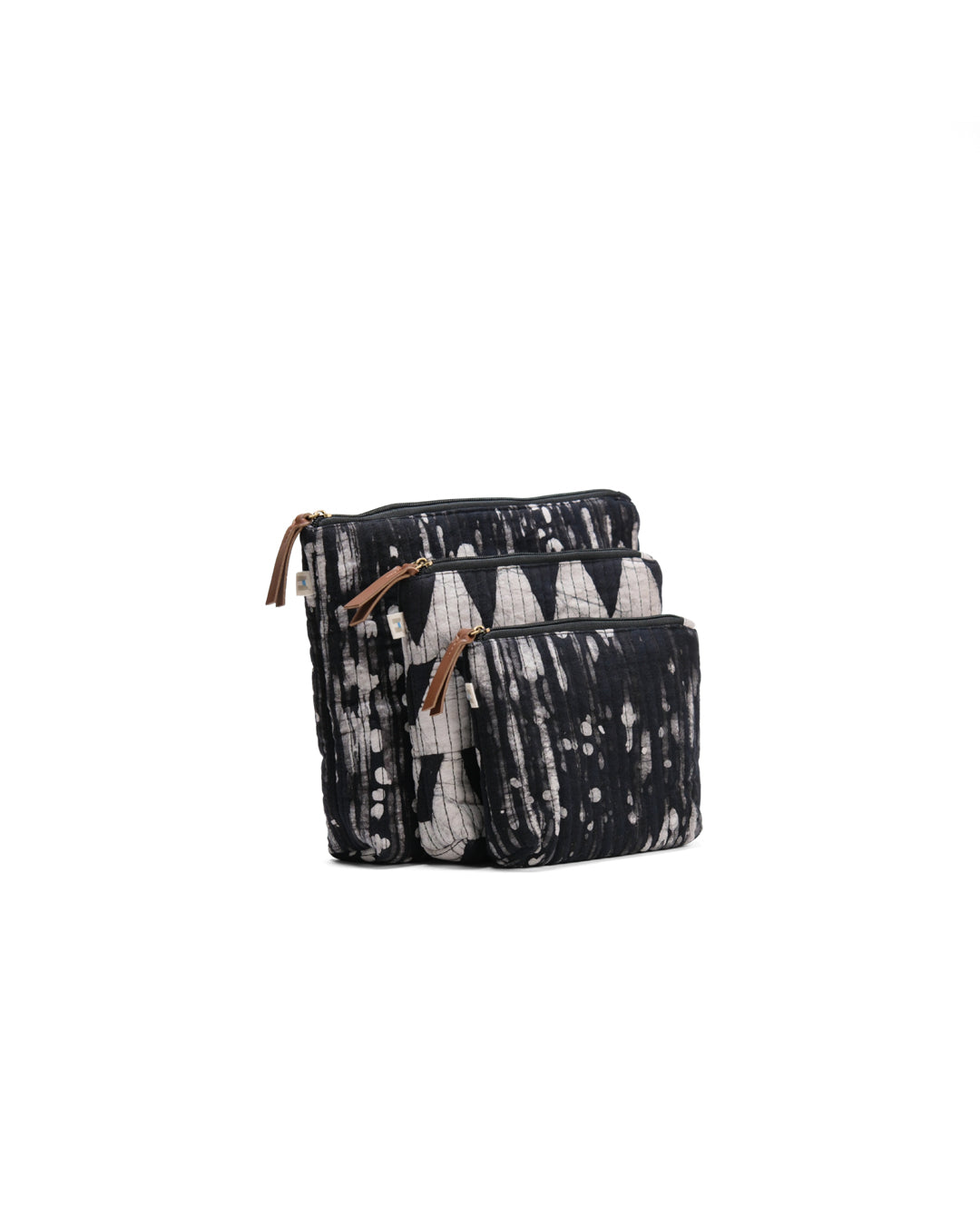 Set of 3 - Dark Fantasy Stripes Toiletry Pouches