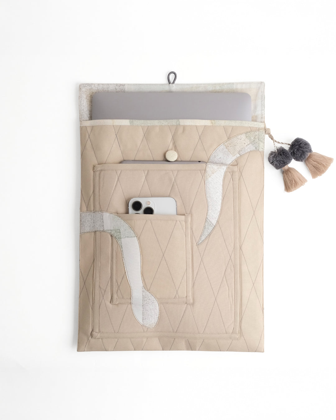 Gond Folk Snake - Beige Laptop Sleeve