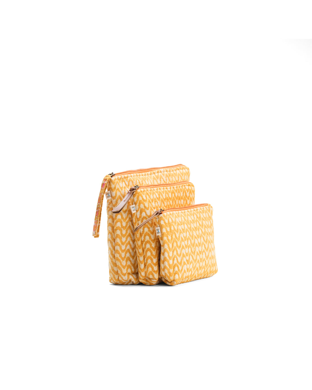 Set of 3 - Sunshine Waves Toiletry Pouches