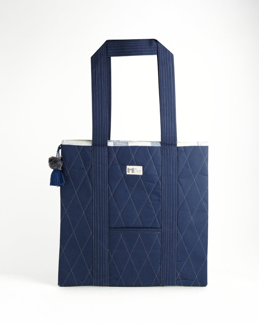 Gond Folk Giraffe - Blue Laptop Tote