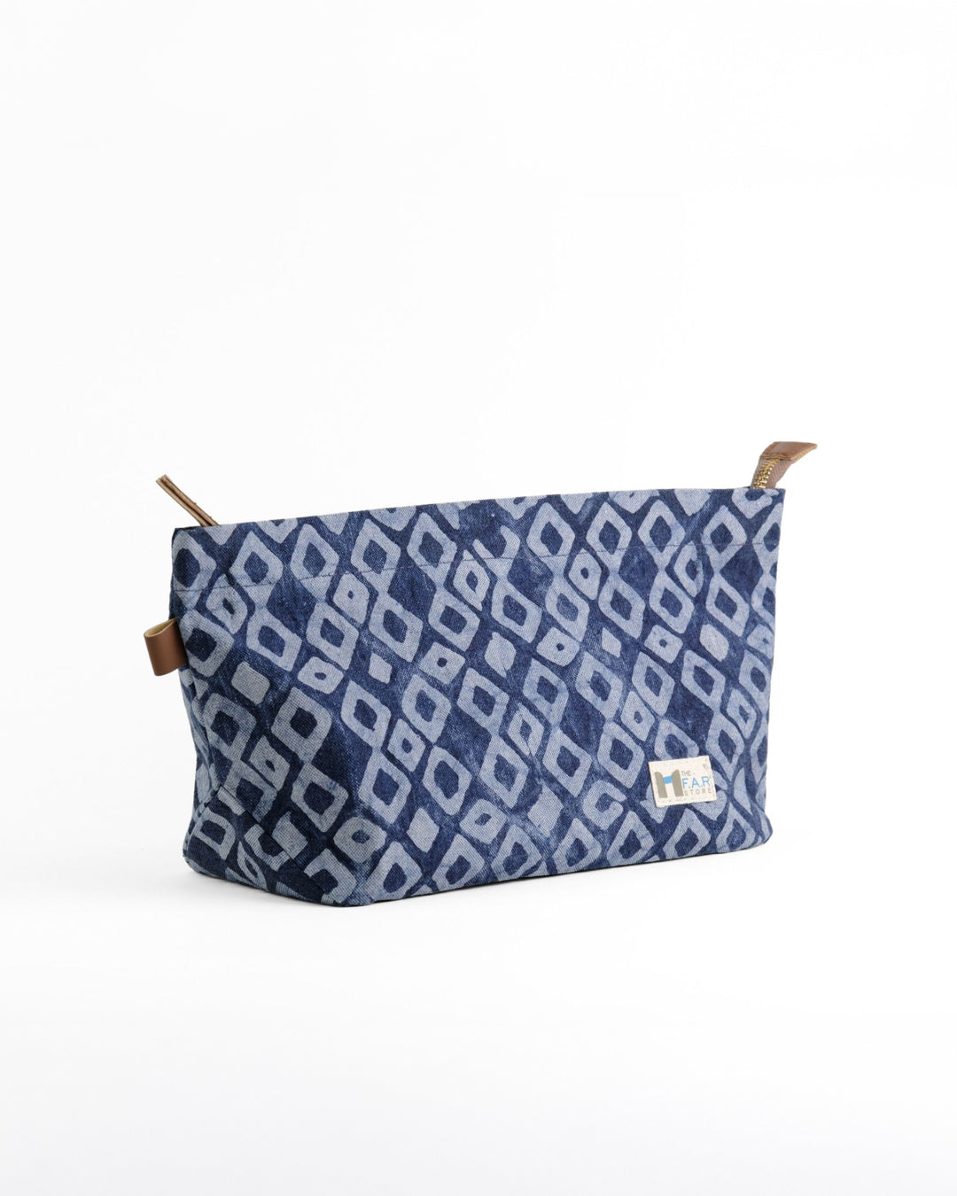 Denim Geometric - Travel Pouch (L)