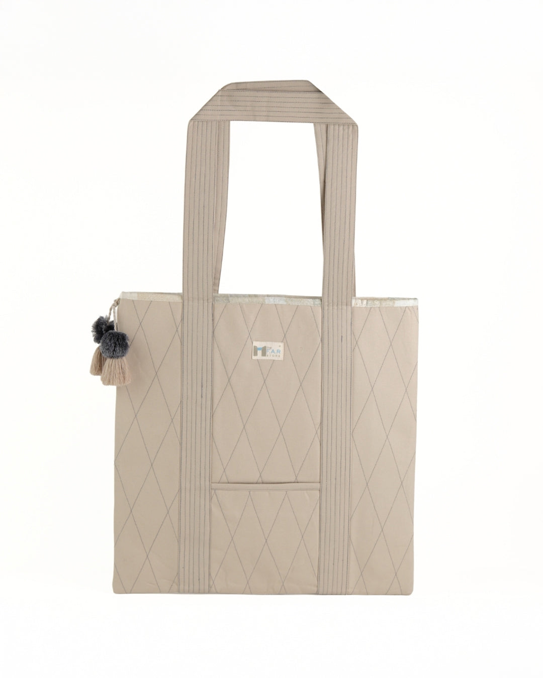Gond Folk Giraffe - Beige Laptop Tote