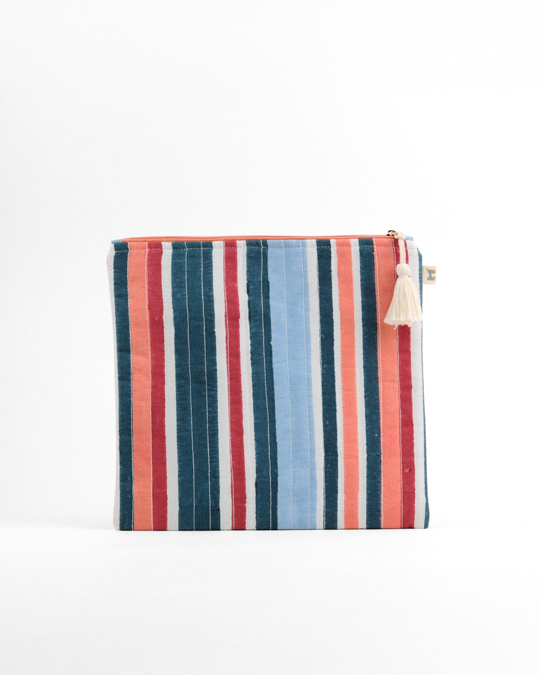 Set of 4 - Barcode Blue & Red Flat Pouch