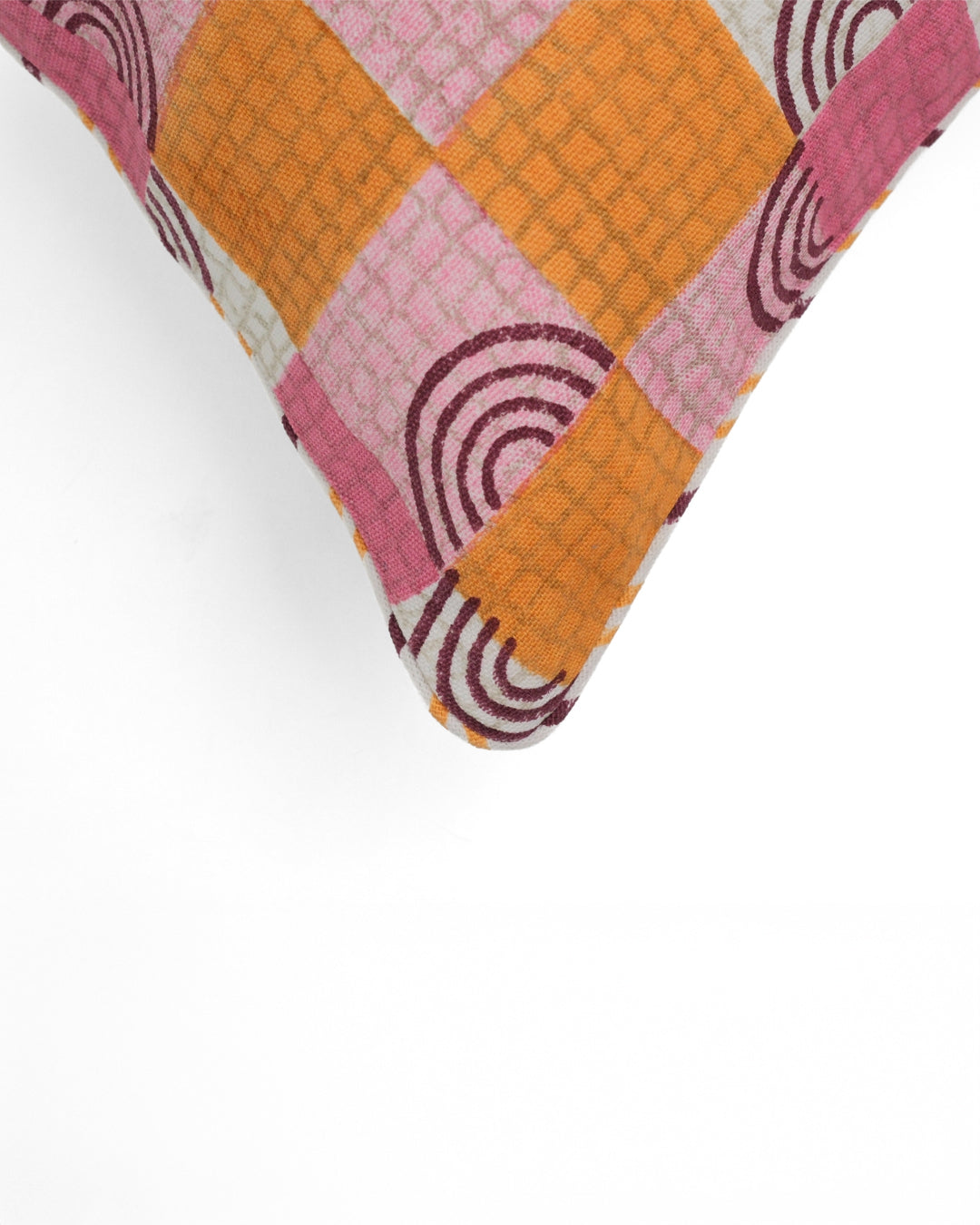 Sunset Whispers - Checks Cushion Cover