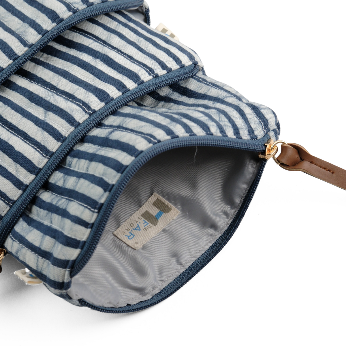 Set of 3 - Midnight Stripes Blue Toiletry Pouches