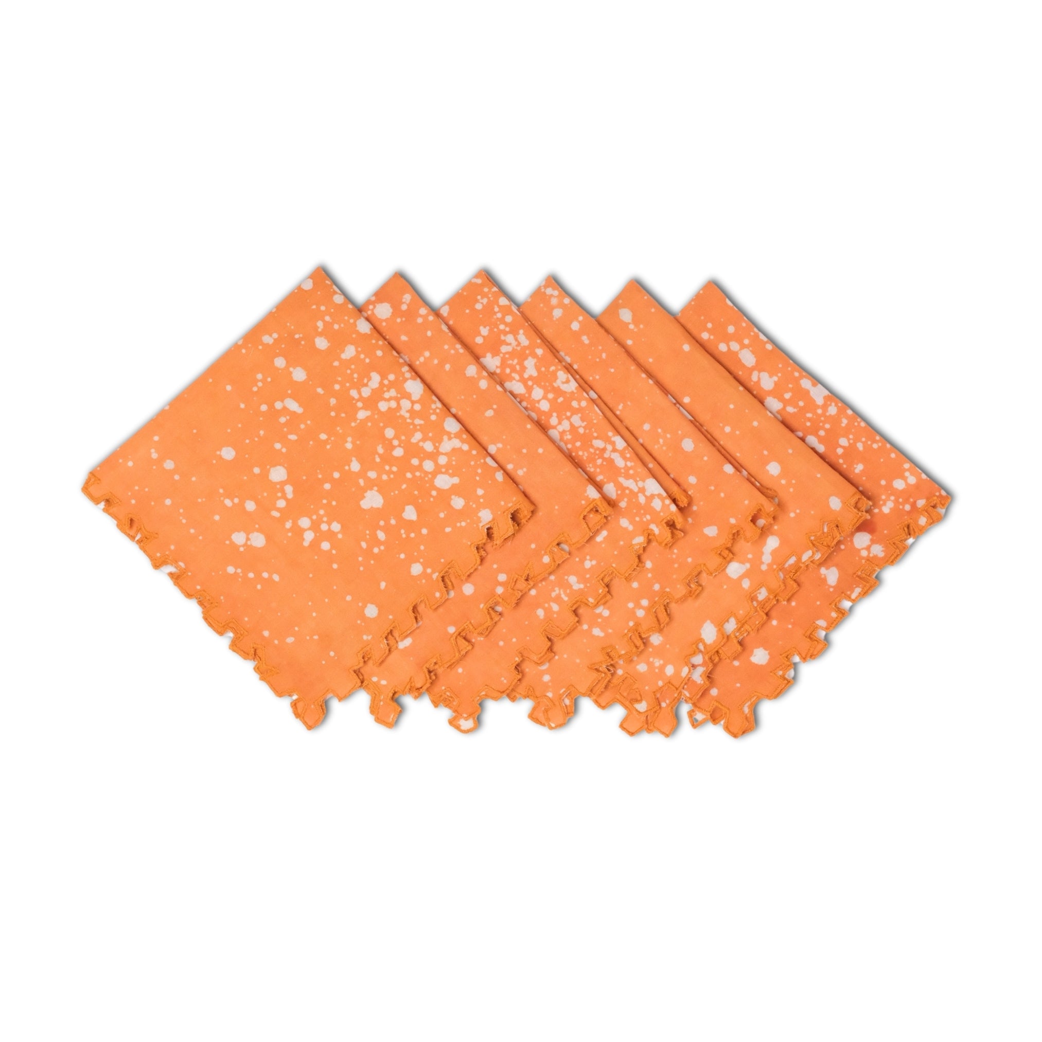 Set of 6 - Stipples Rust Cocktail Napkins