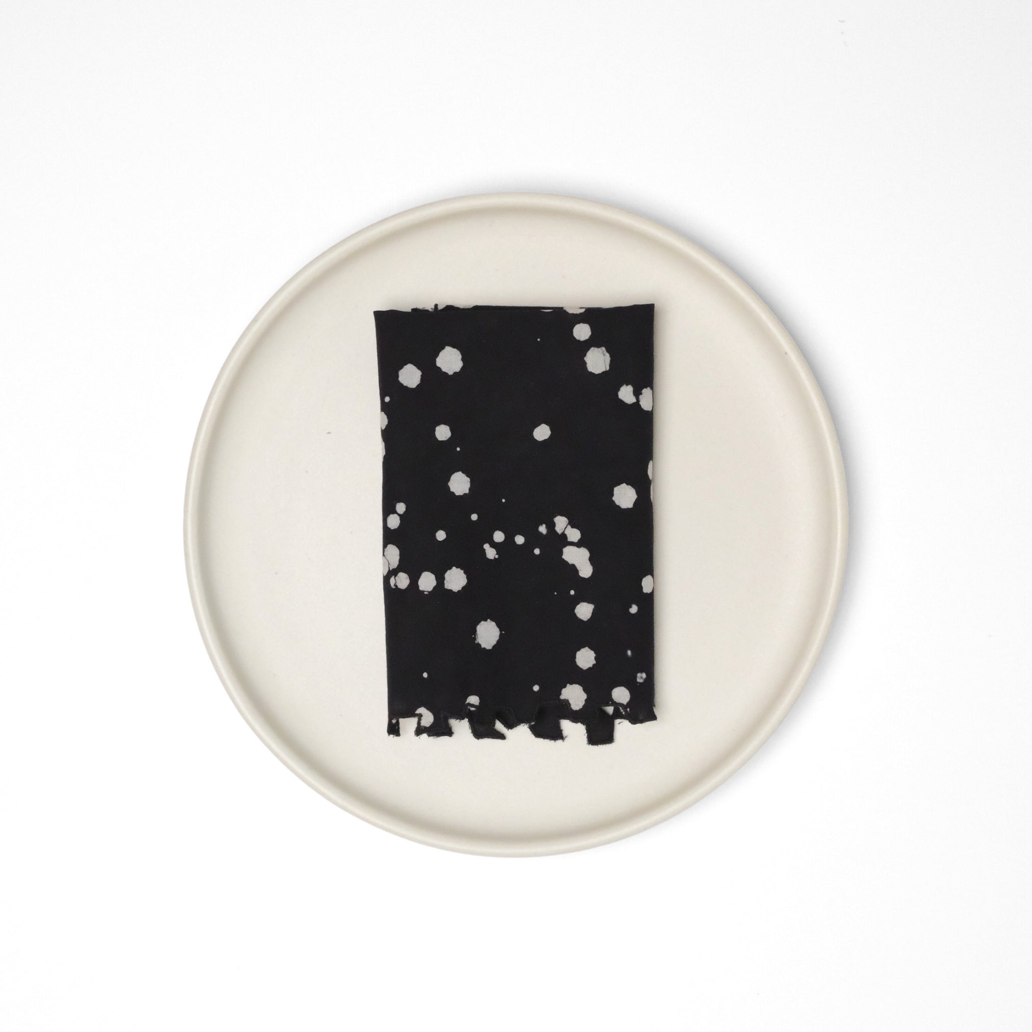 Set of 6 - Stipples Black Cocktail Napkins