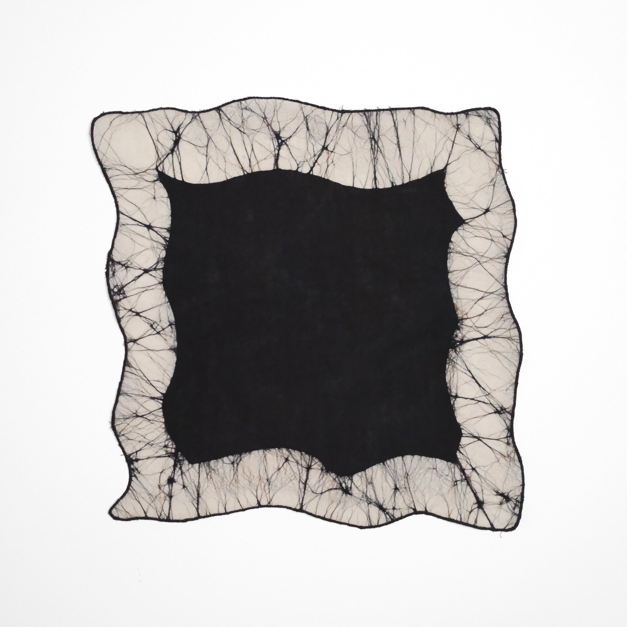Set of 6 - Waves Black Cocktail Napkins