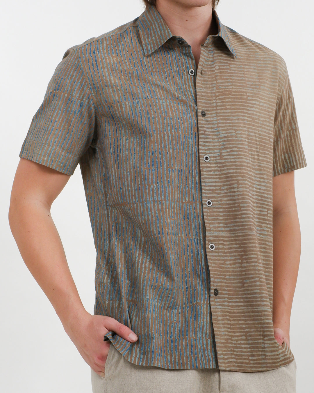 Inverse Reverse Ajrakh Short Sleeve Shirt
