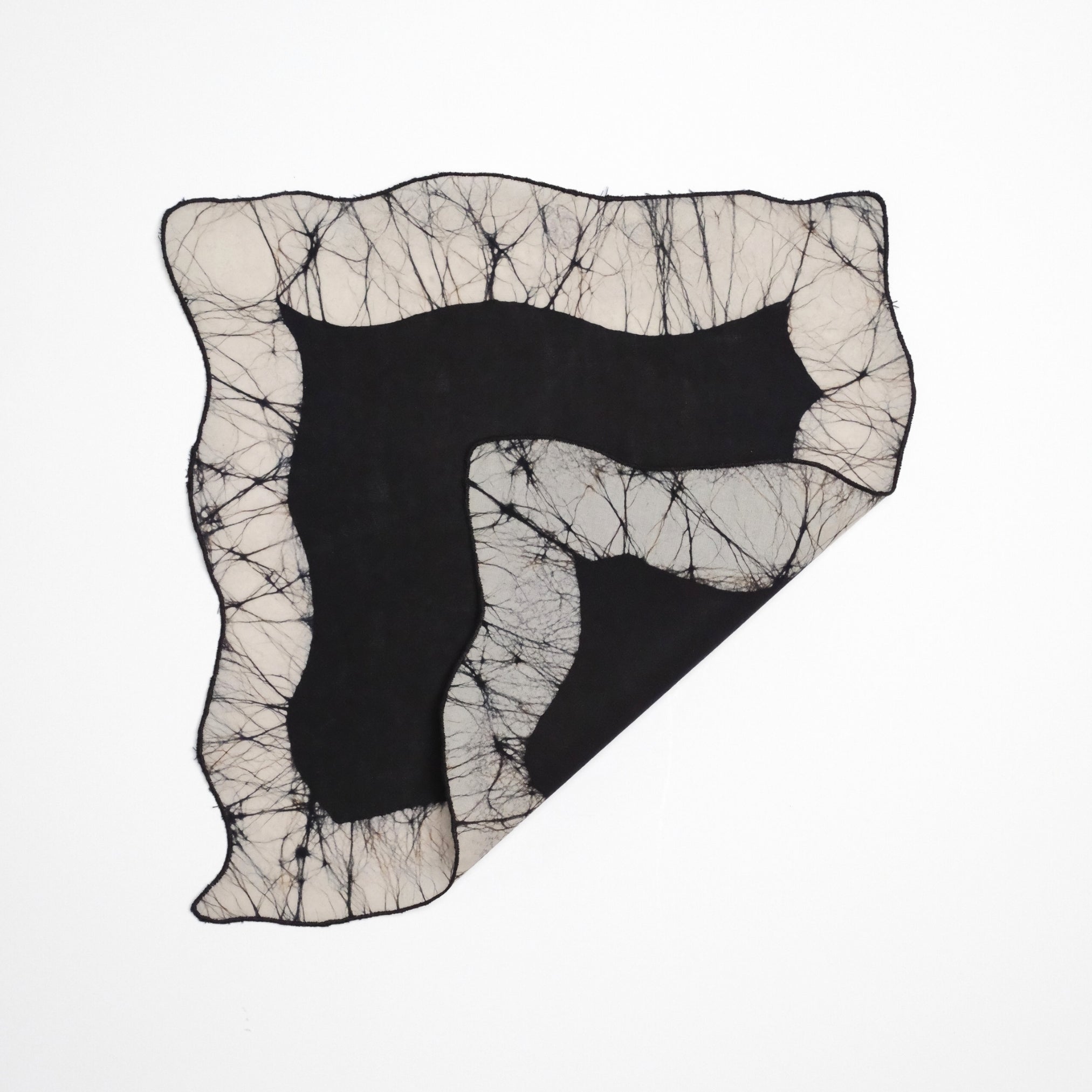 Set of 6 - Waves Black Cocktail Napkins
