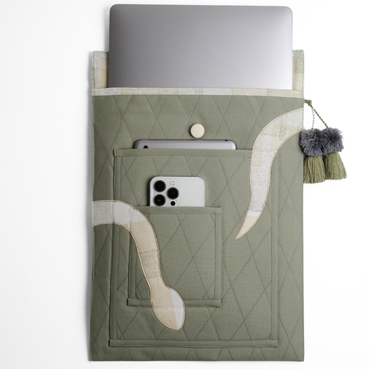 Gond Laptop Sleeve - Snake (Green)