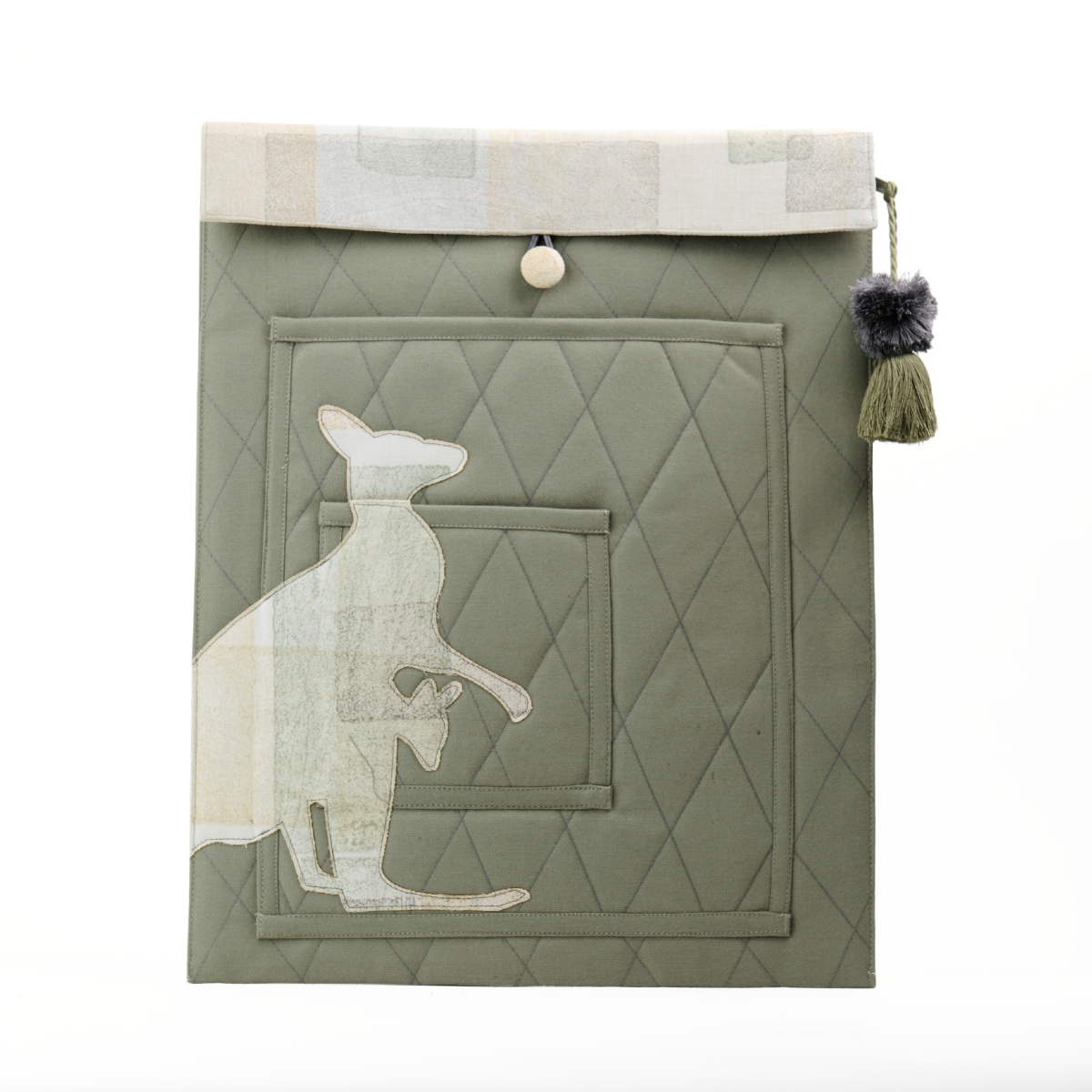 Gond Laptop Sleeve - Kangaroo (Green)