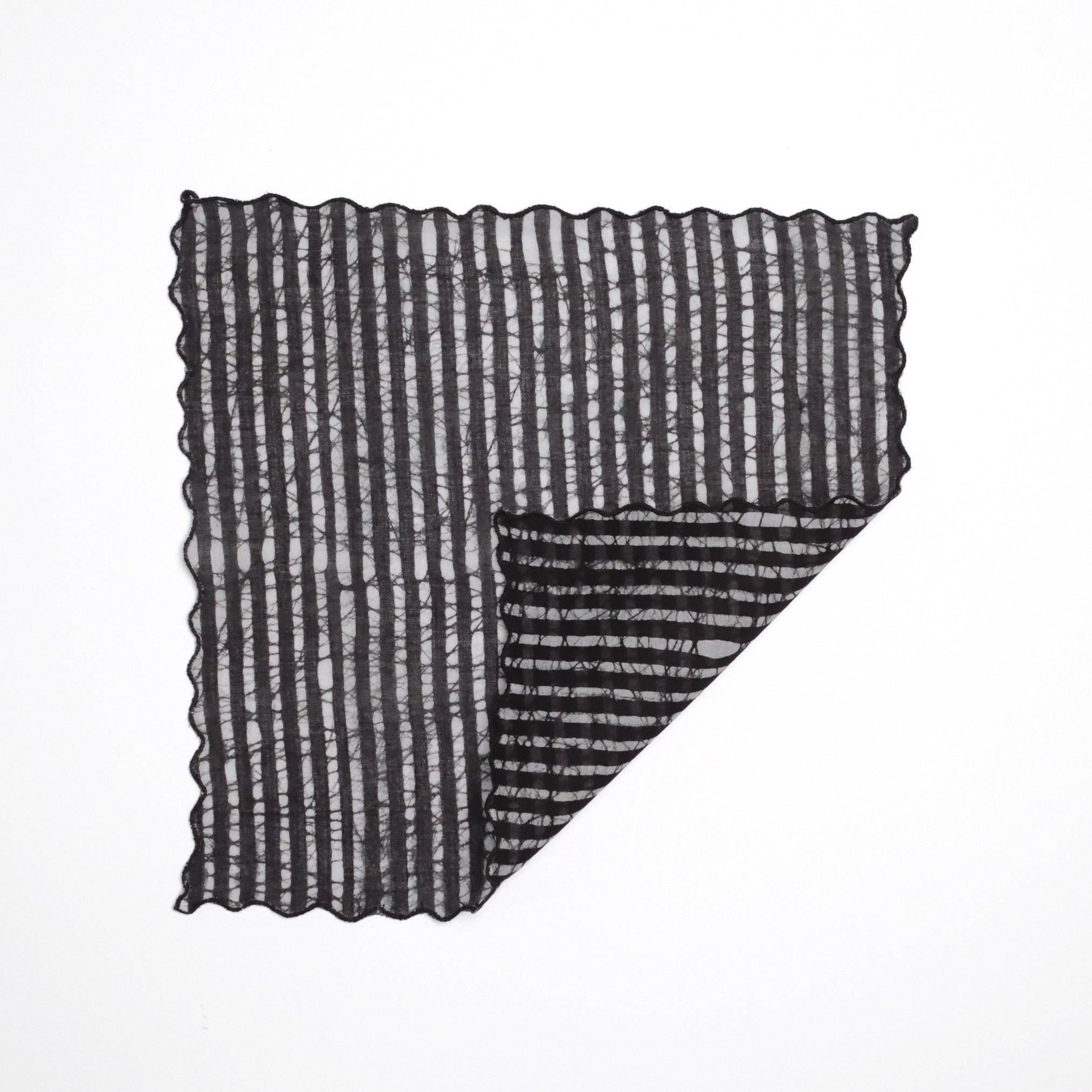 Set of 6 - Stripes Black Cocktail Napkins