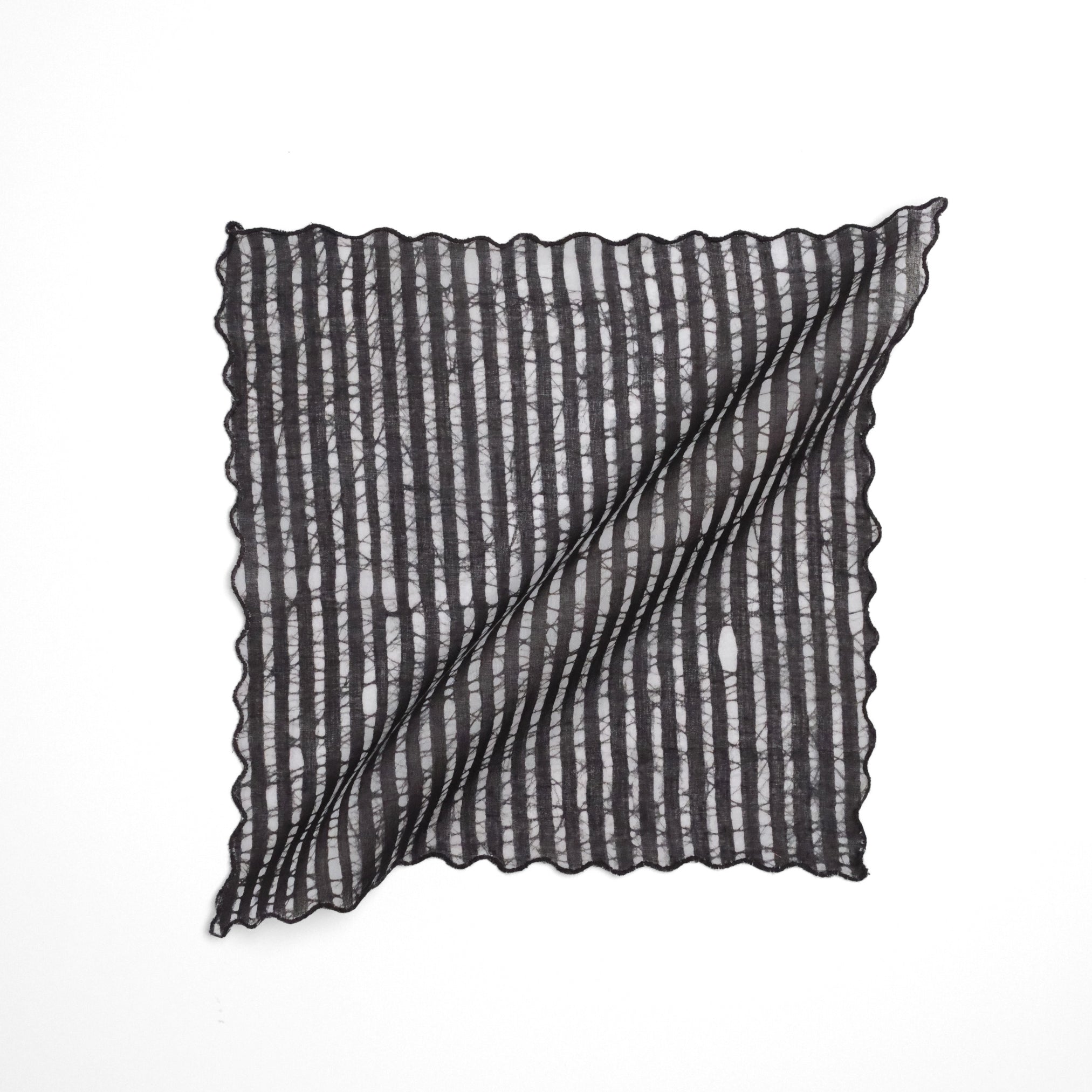 Set of 6 - Stripes Black Cocktail Napkins