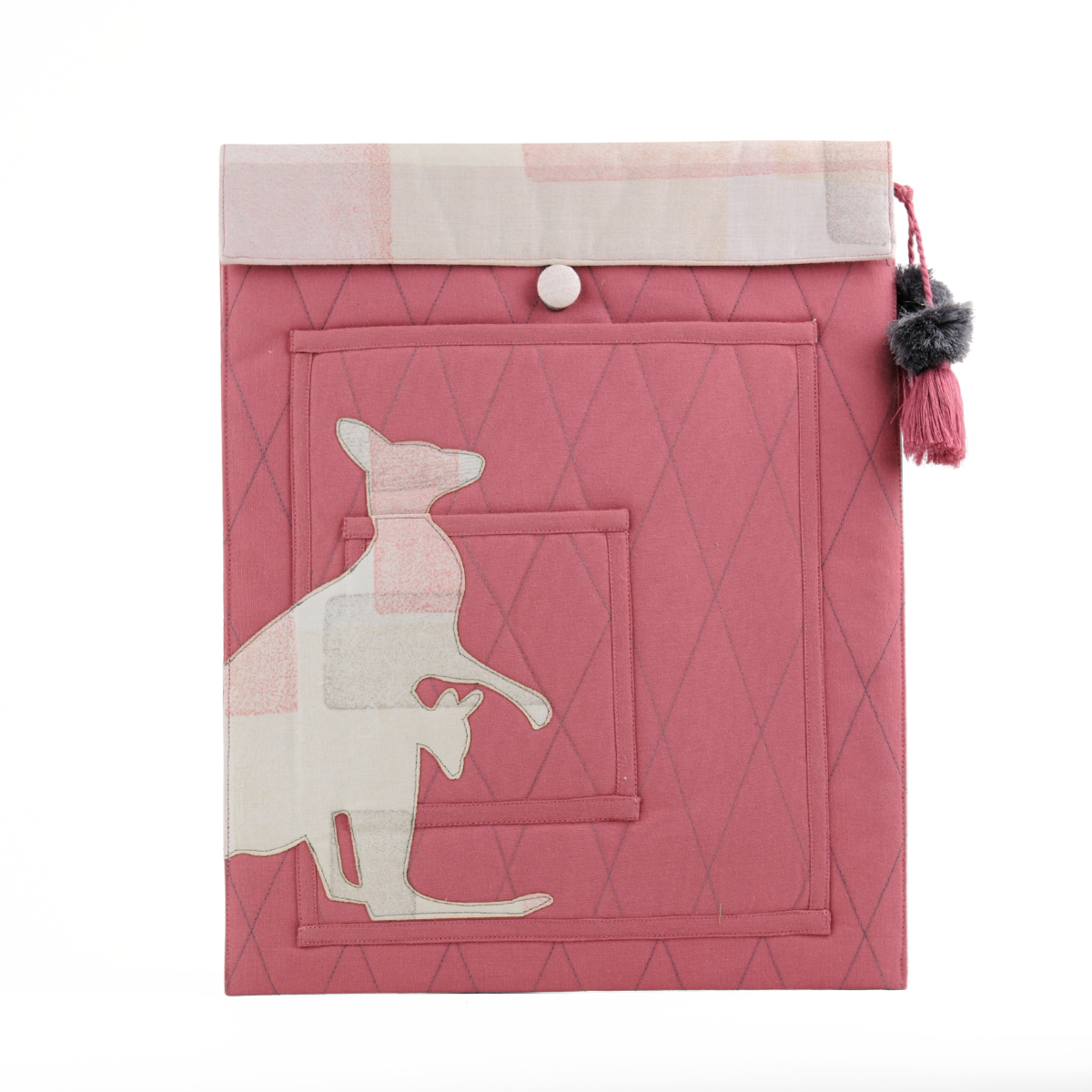 Gond Laptop Sleeve - Kangaroo (Pink)