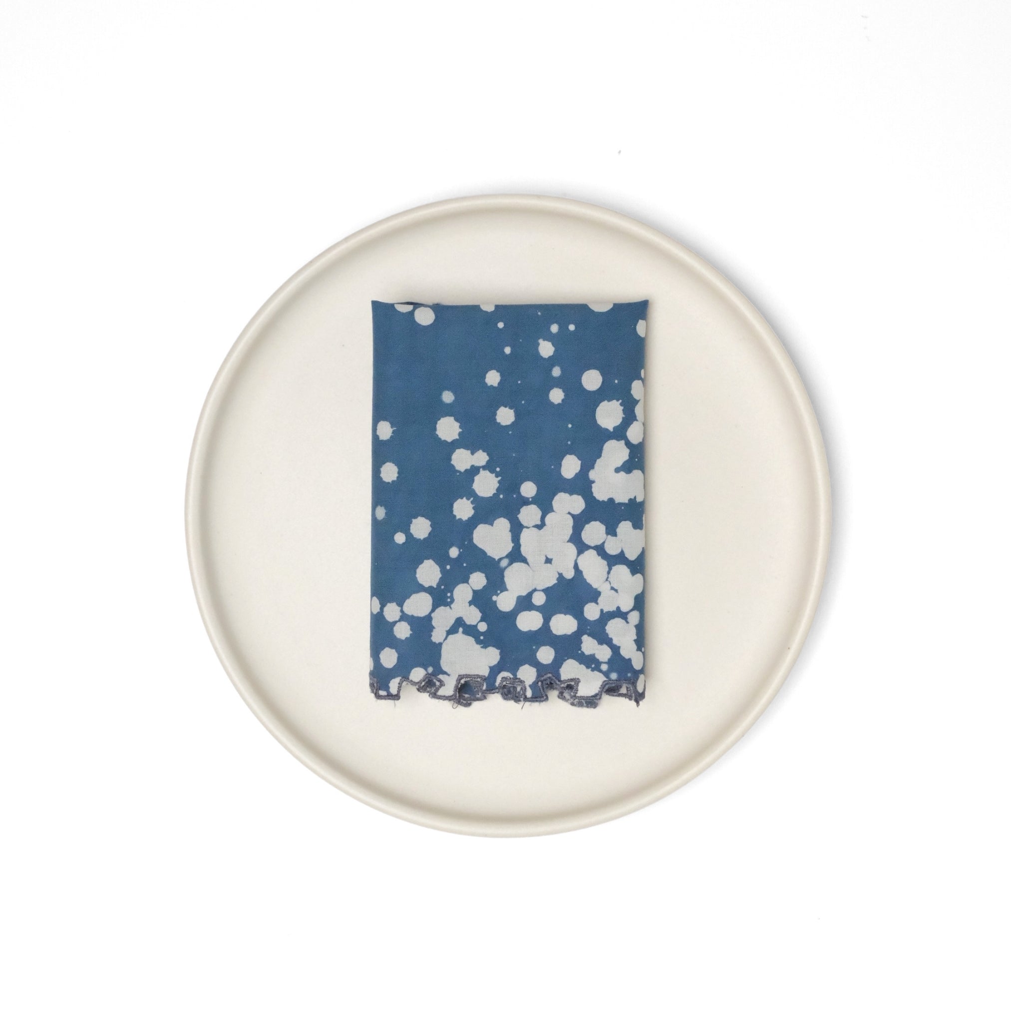 Set of 6 - Stipples Blue Cocktail Napkins