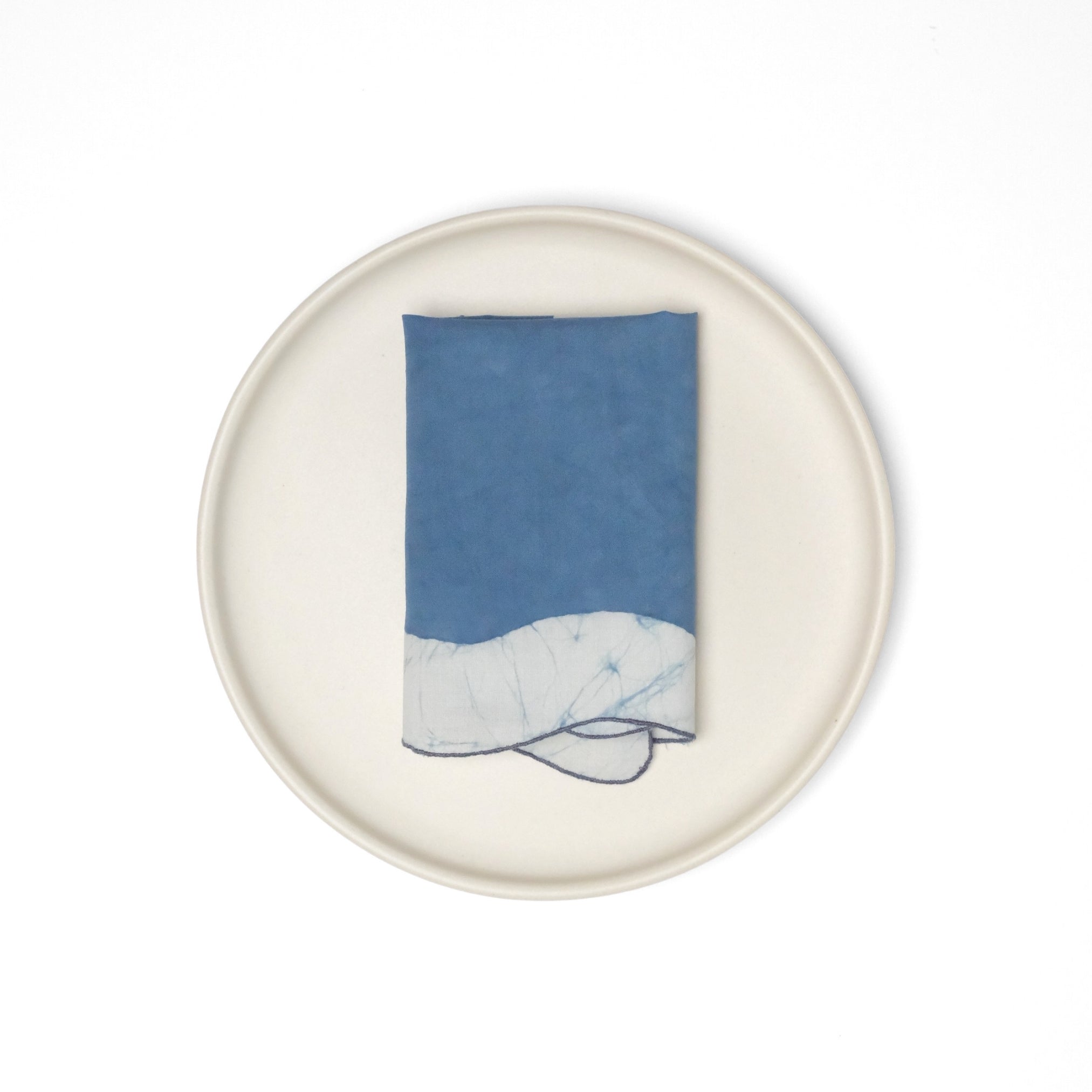 Set of 6 - Waves Blue Cocktail Napkins