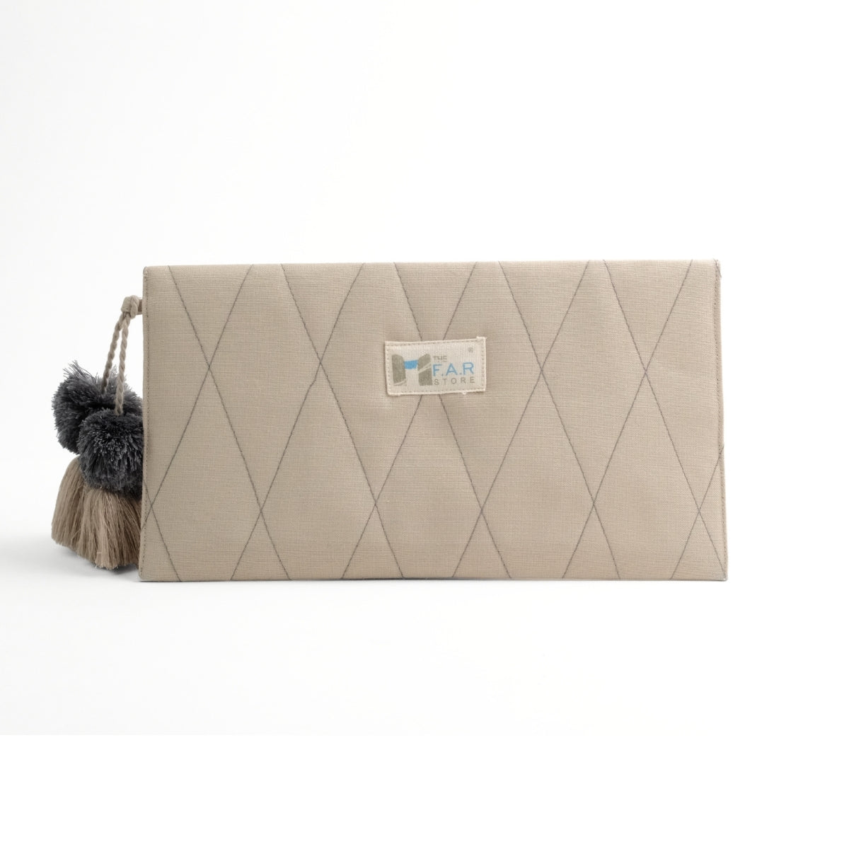 Gond Stationery Pouch - Elephant (Beige)