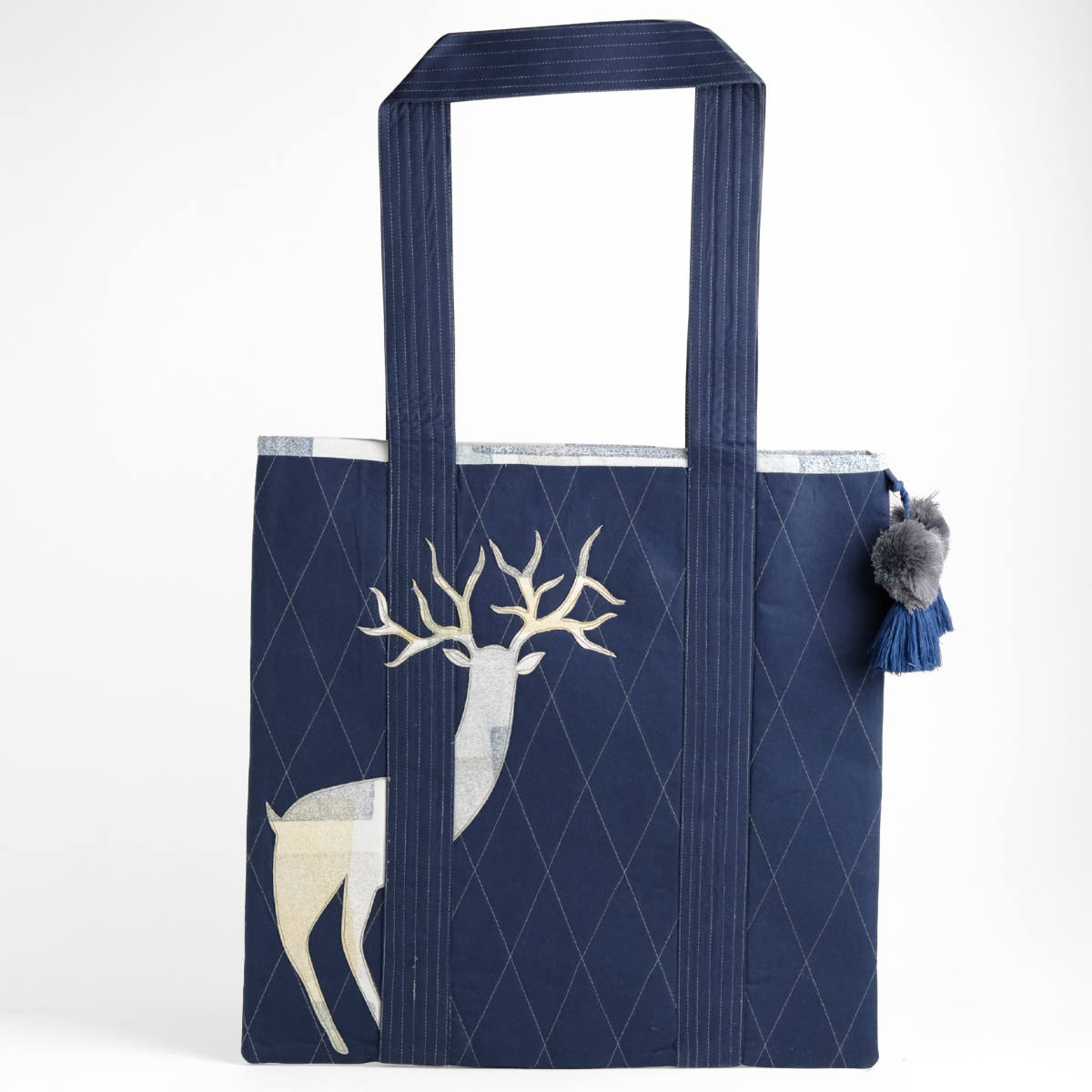 Gond Folk Deer - Blue Laptop Tote