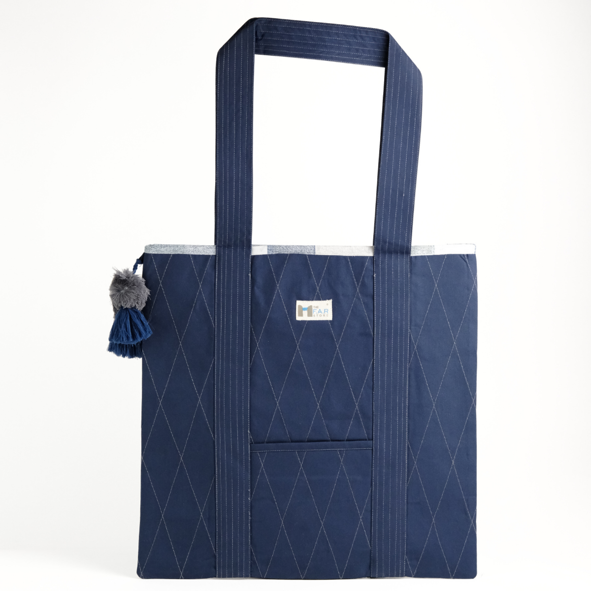 Gond Folk Deer - Blue Laptop Tote