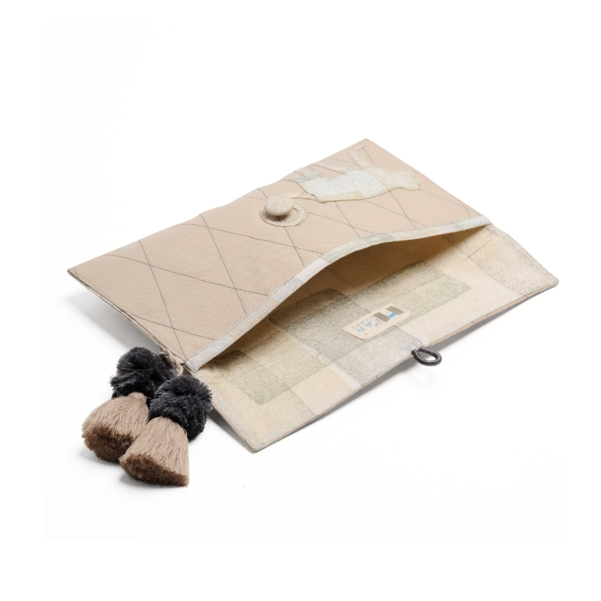 Gond Folk Monkey - Beige Pencil Pouch