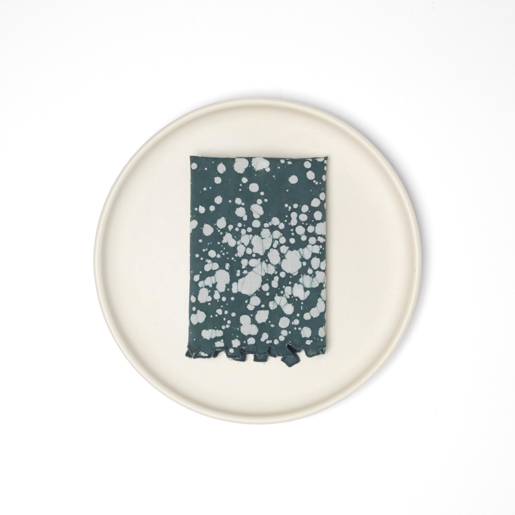 Set of 6 - Stipples Green Cocktail Napkins