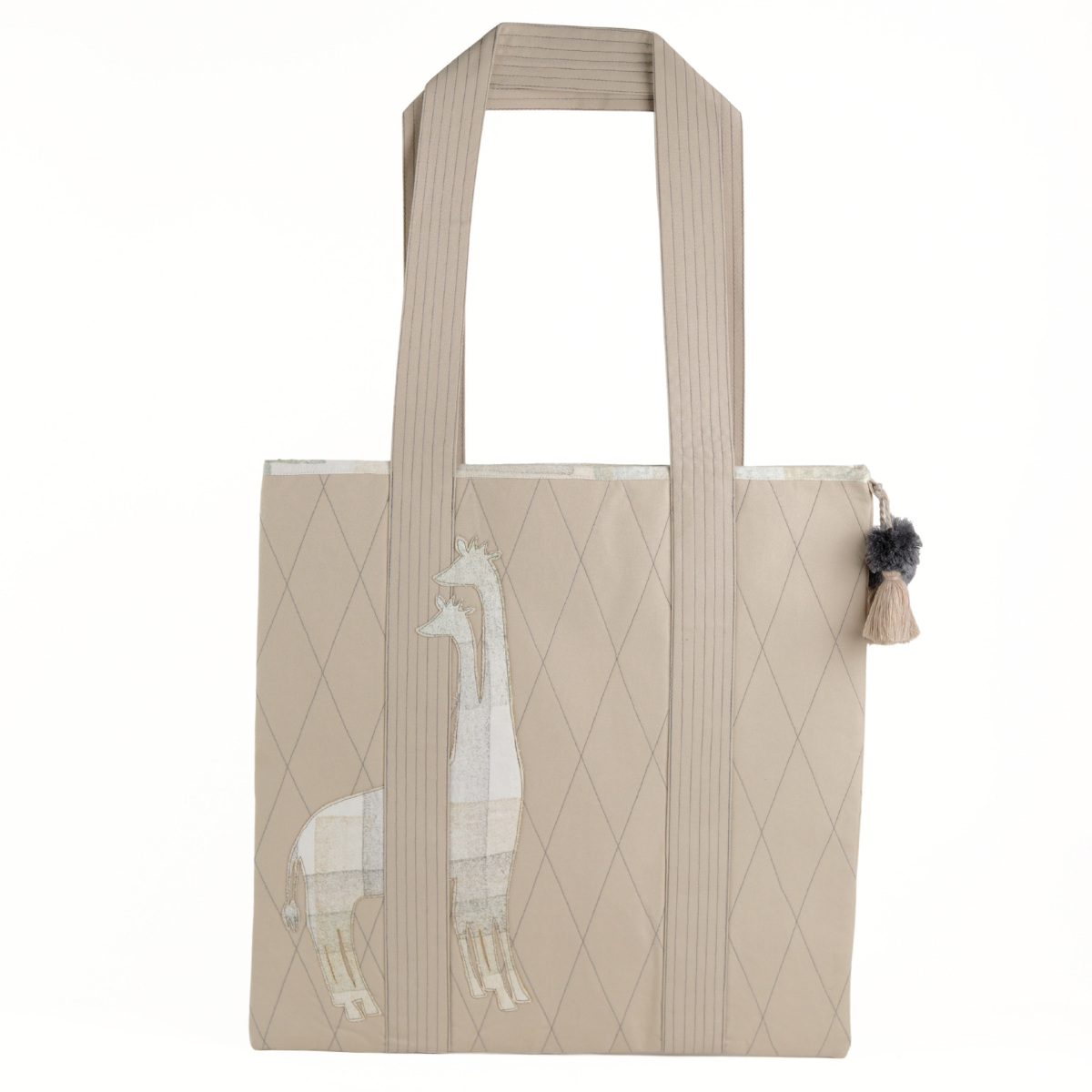 Gond Folk Giraffe - Beige Laptop Tote