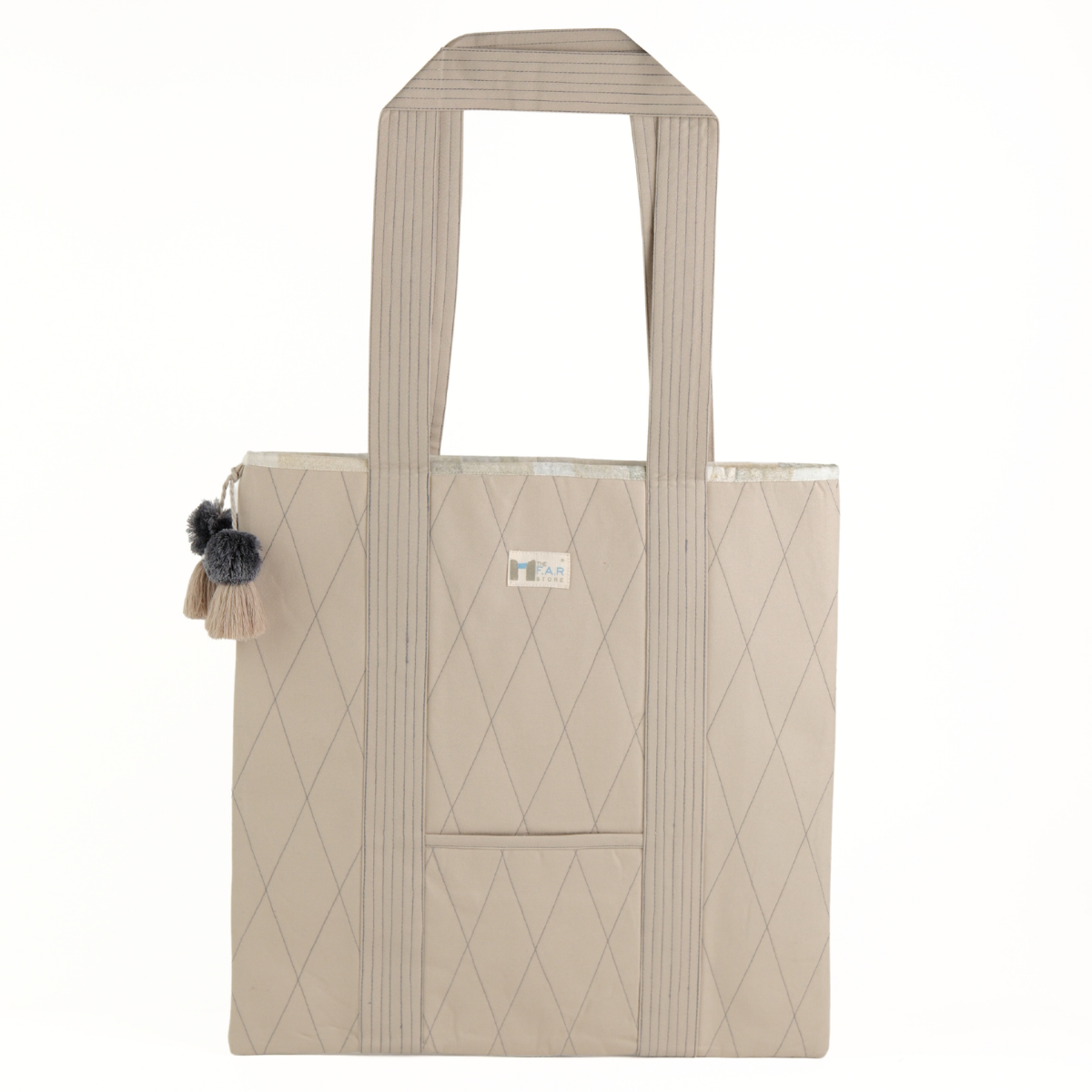 Gond Folk Giraffe - Beige Laptop Tote