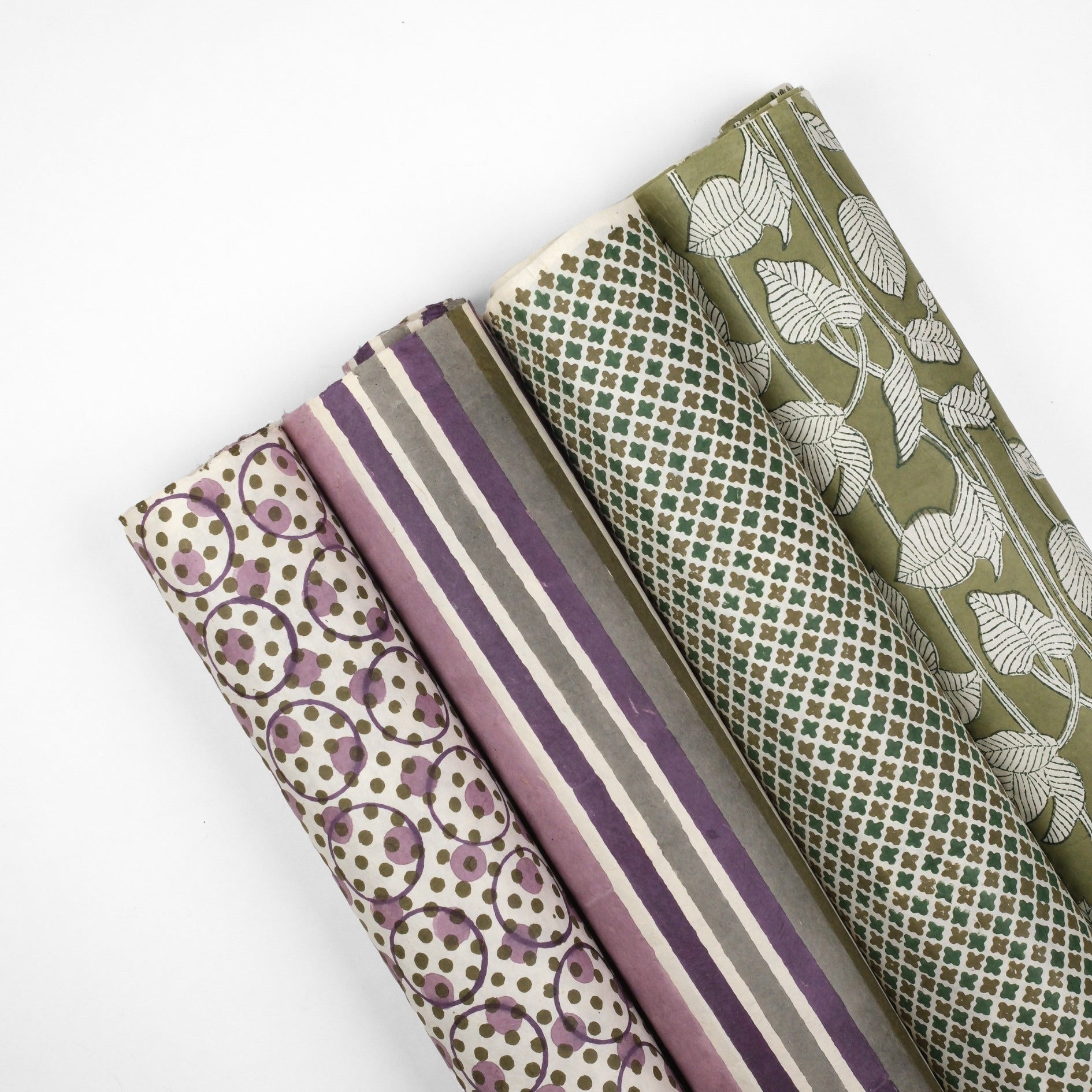 Set of 4 - The Unboxed Purple Gift Wrapping Papers