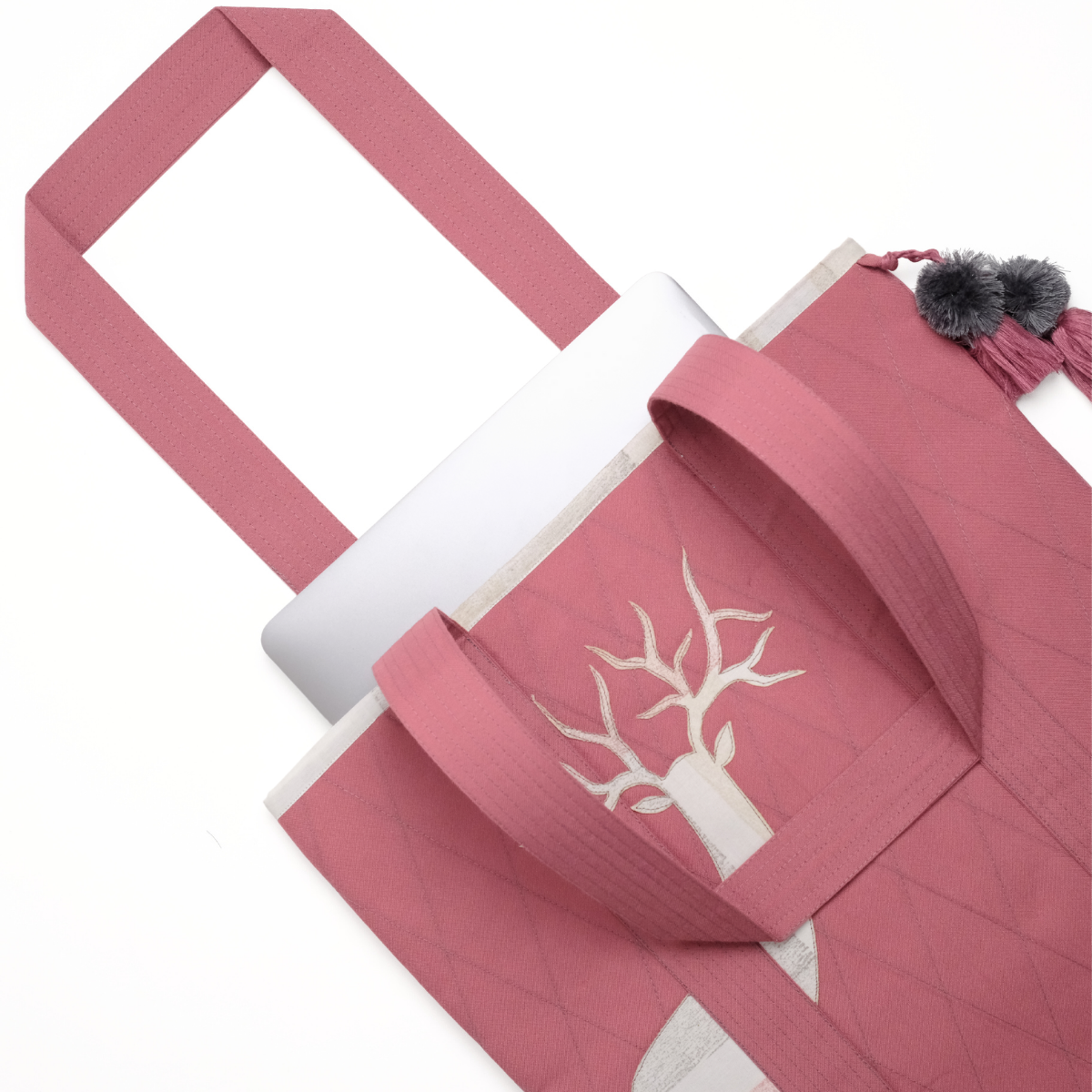 Gond Folk Deer - Pink Laptop Tote
