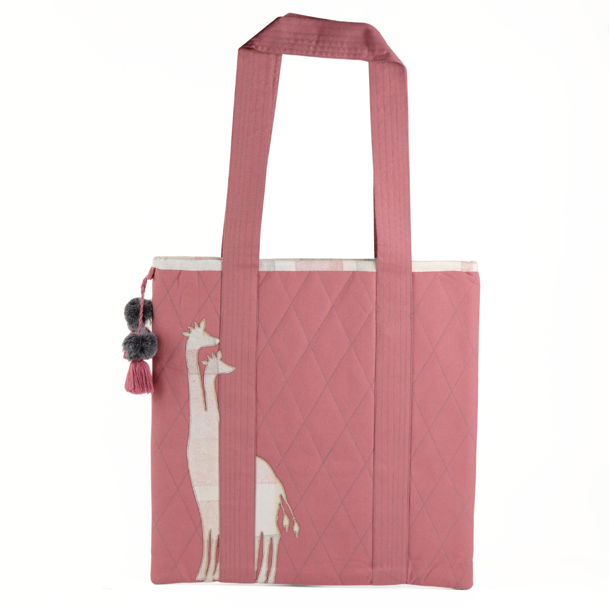 Gond Folk Giraffe - Pink Laptop Tote
