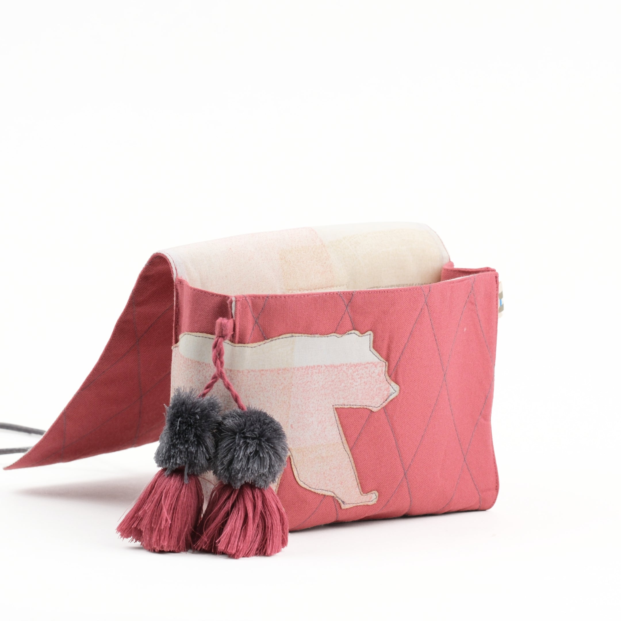 Gond Folk Bear - Pink Cable Pouch