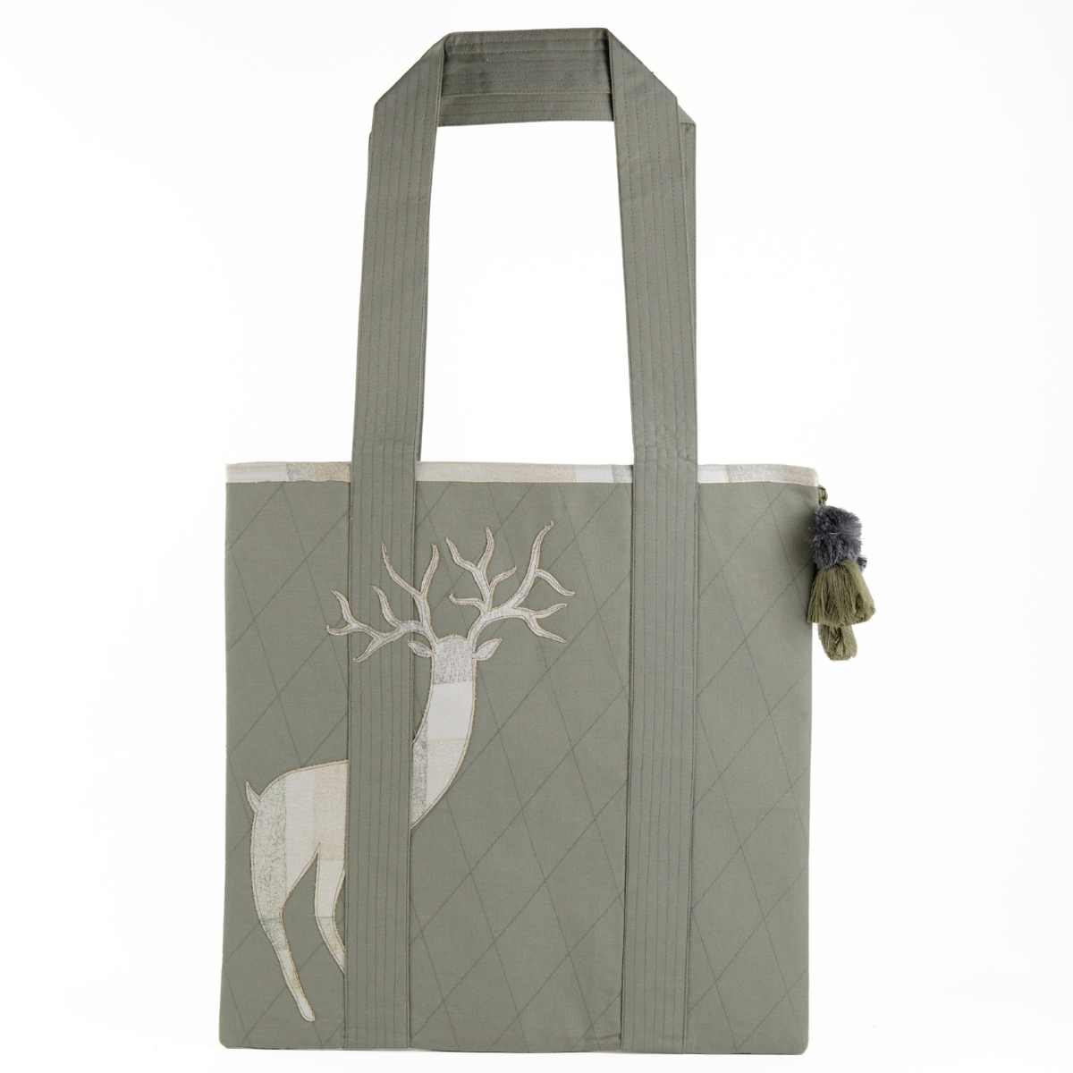 Gond Folk Deer - Green Laptop Tote