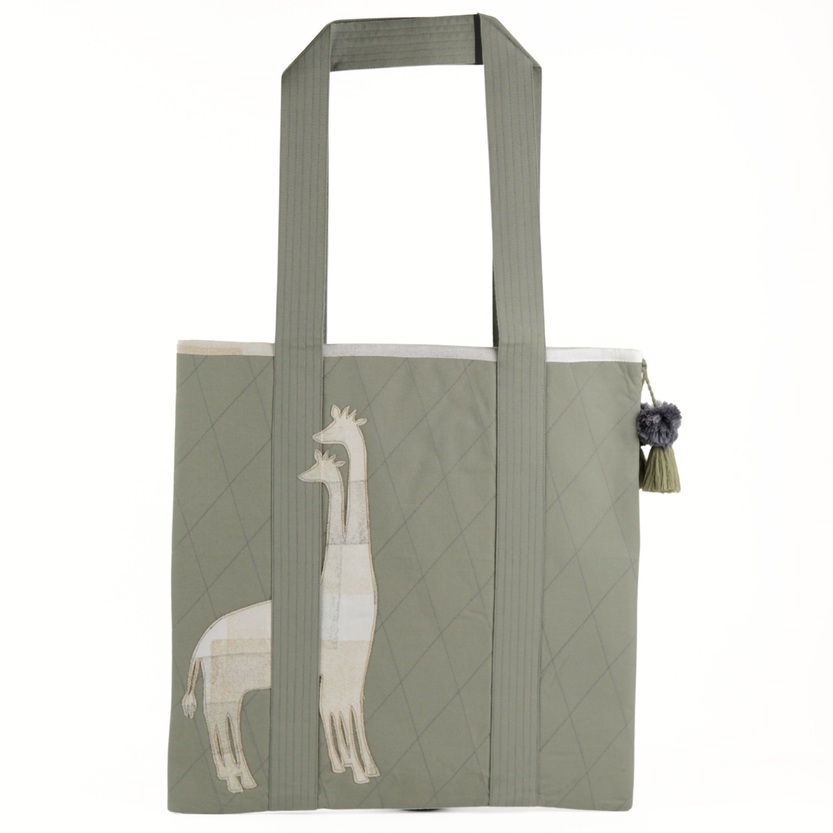 Gond Folk Giraffe - Green Laptop Tote