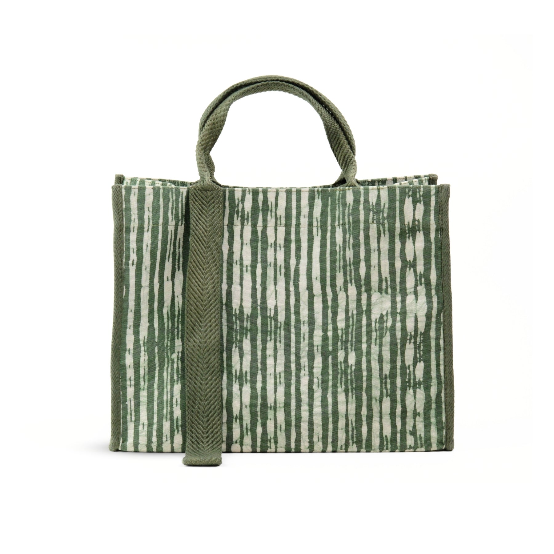 Olive Batik - Square Tote