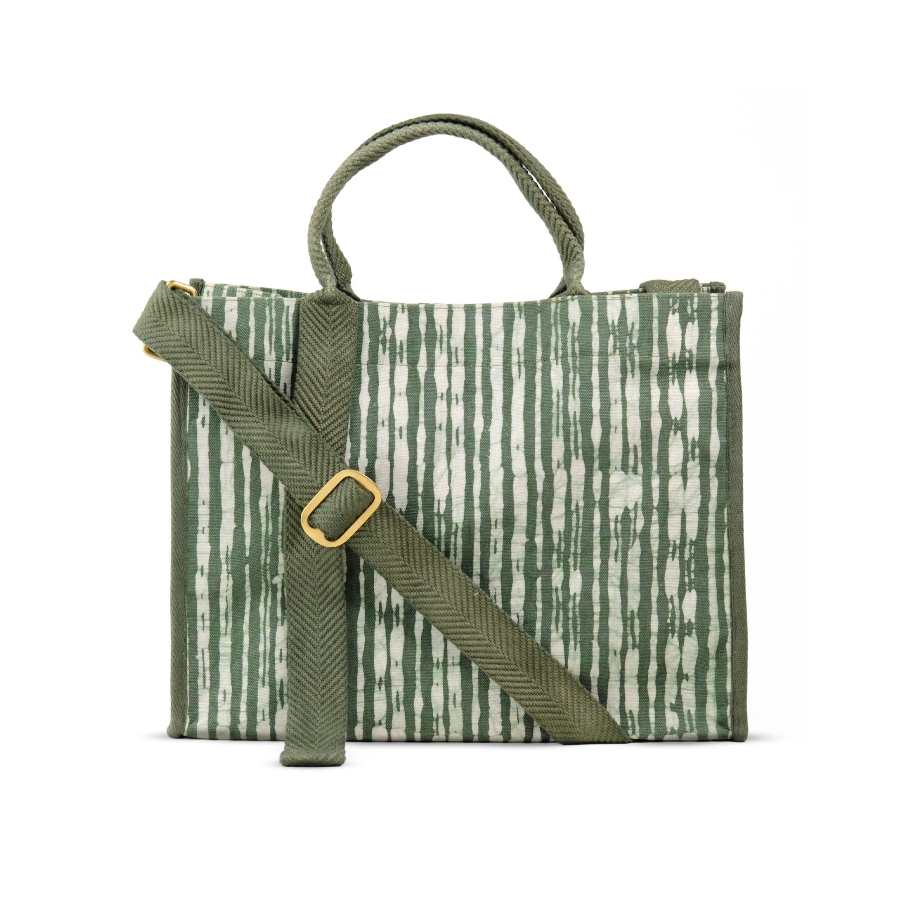 Olive Batik - Square Tote