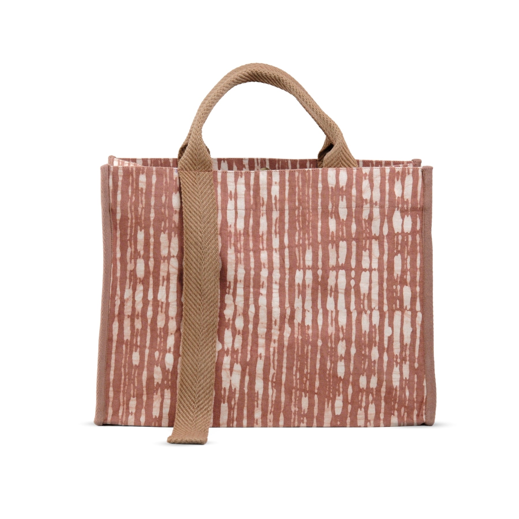 Mocha Mousse Batik - Square Tote