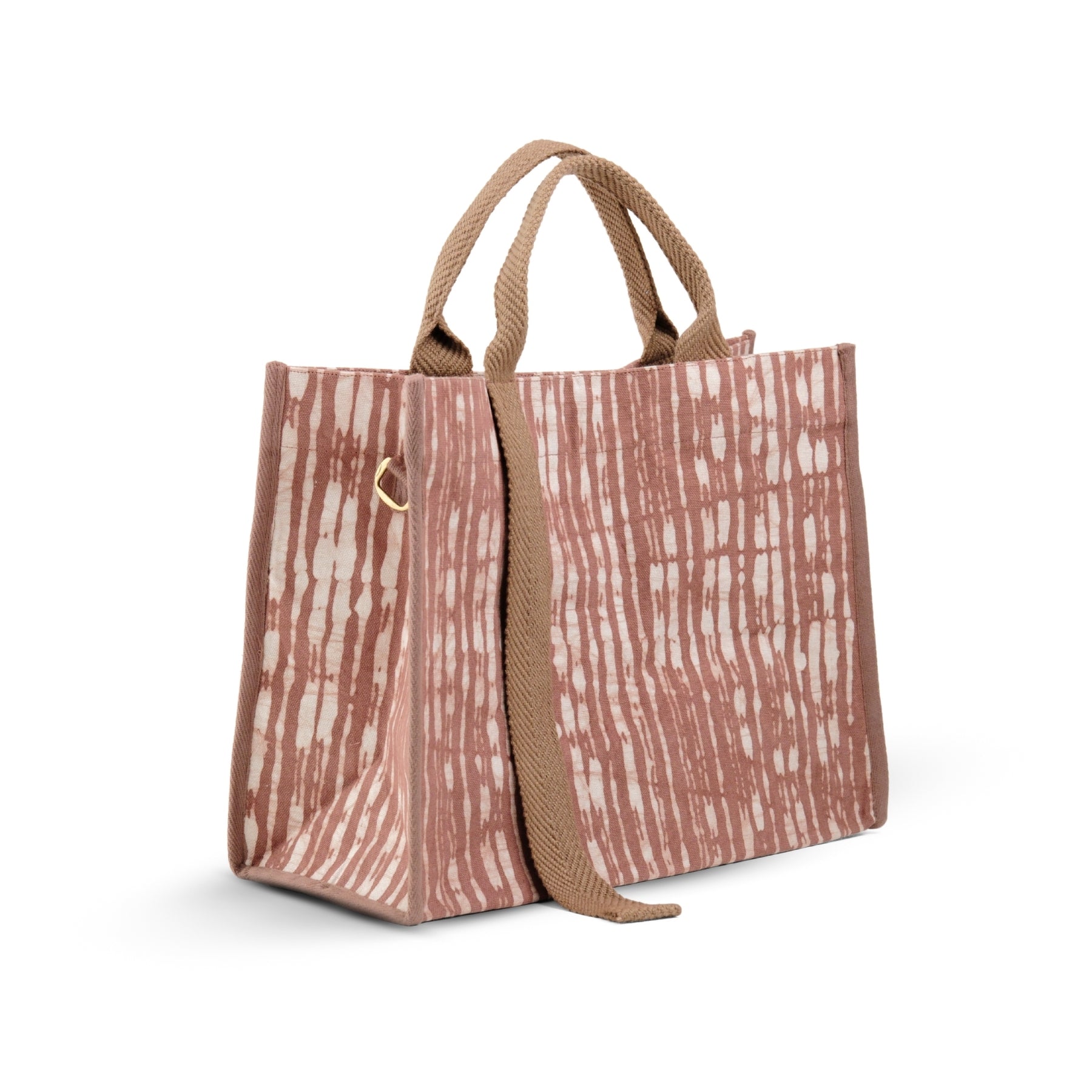 Mocha Mousse Batik - Square Tote