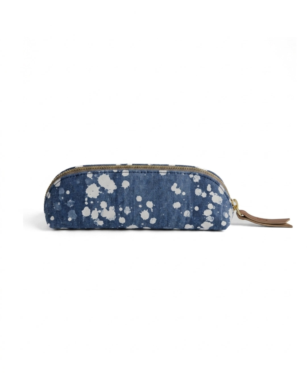 Denim Stipples - D Shape Pencil Pouch