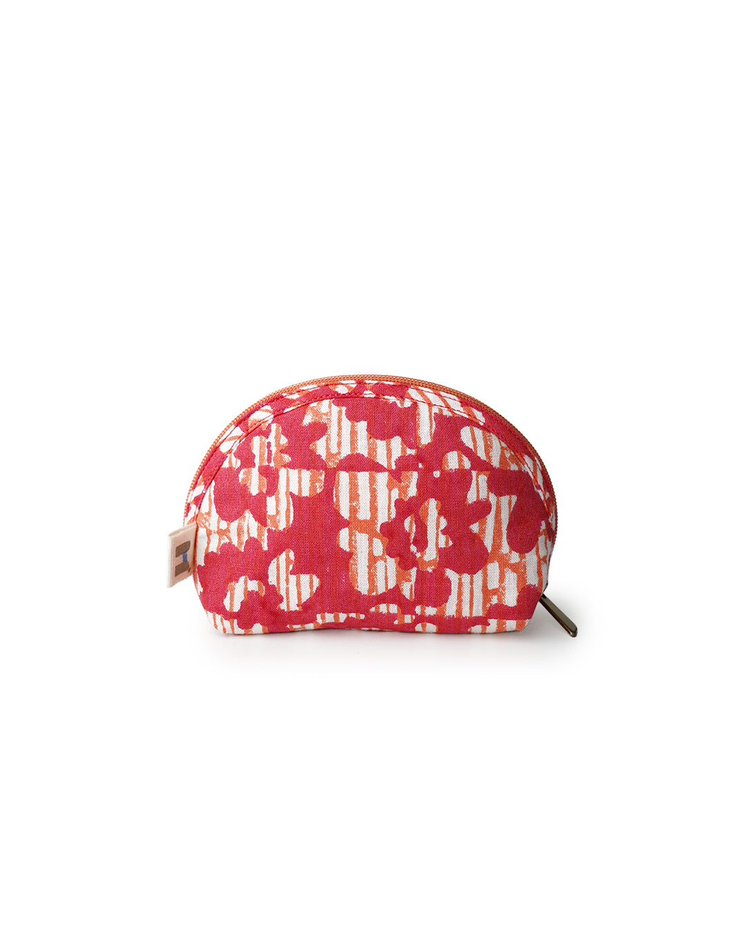 Floret Red - Curved Coin Pouch