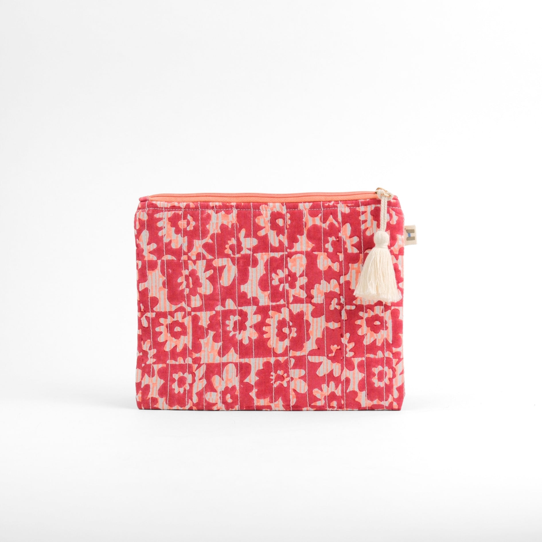 Set of 4 - Barcode Blue & Red Flat Pouch