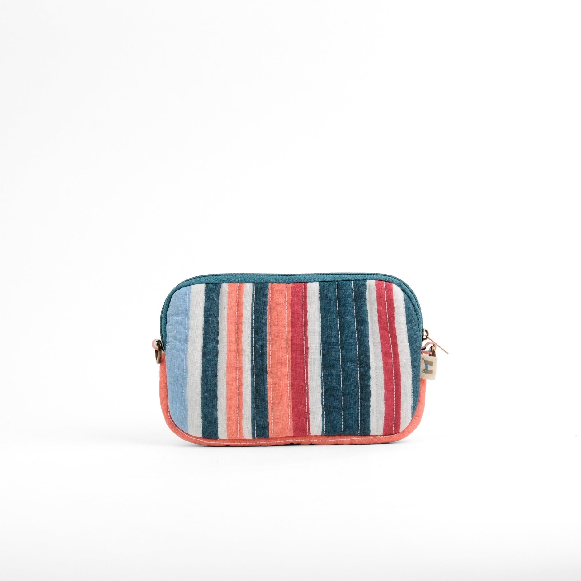 Set of 4 - Barcode Blue & Red Flat Pouch