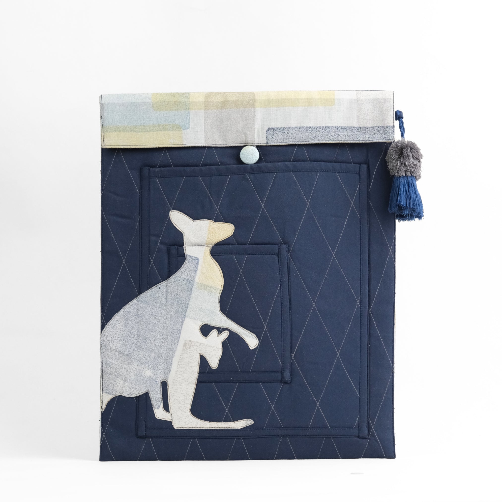 Gond Laptop Sleeve - Kangaroo (Blue)