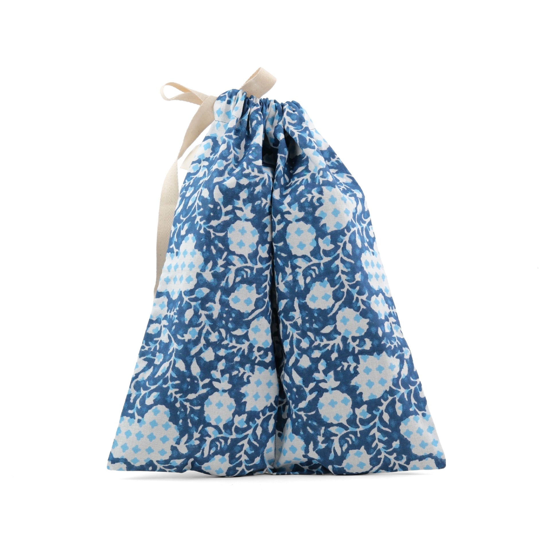 Botanical Bliss Blue - Shoe Bags