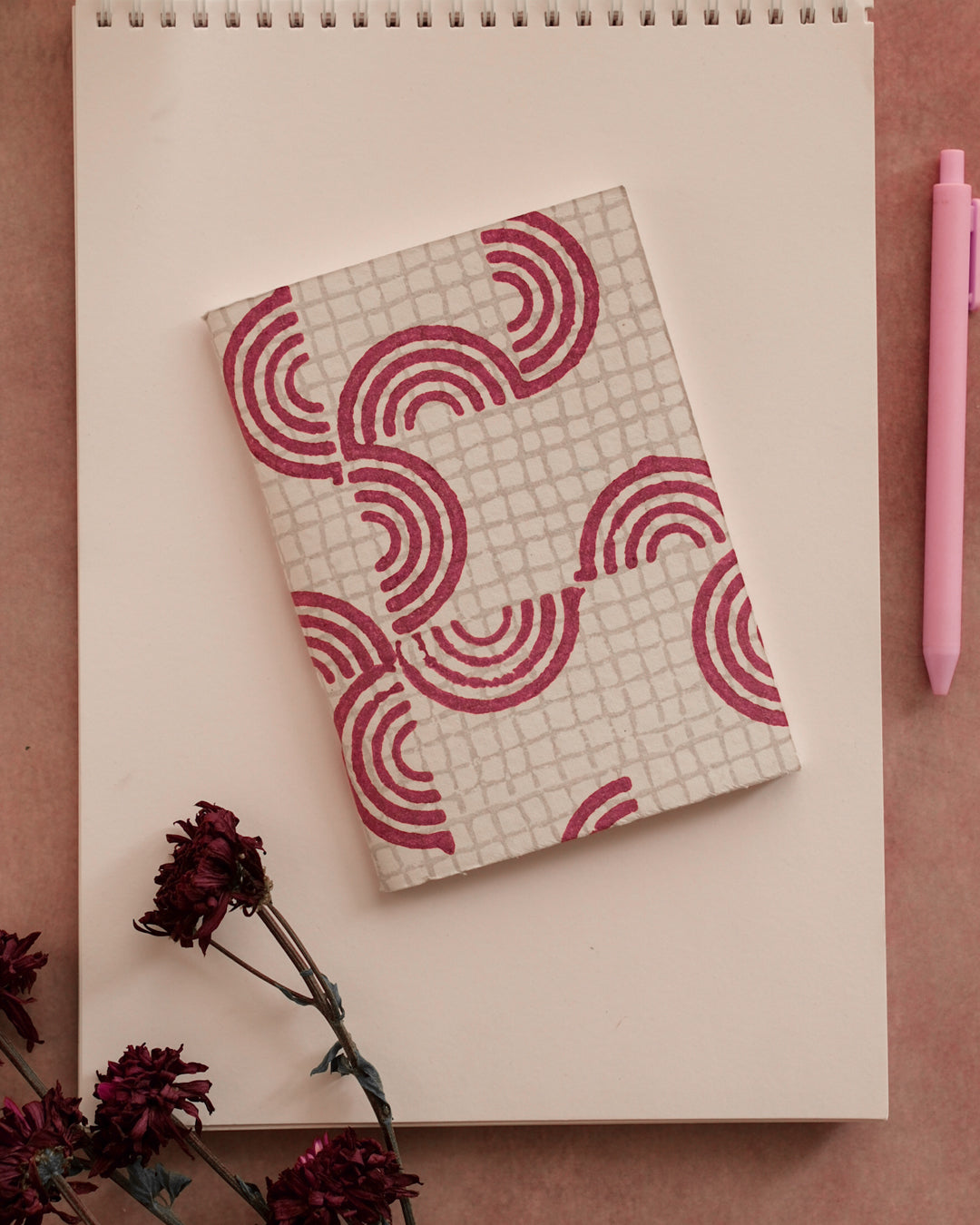 Crimson Arcs Stationery Pack
