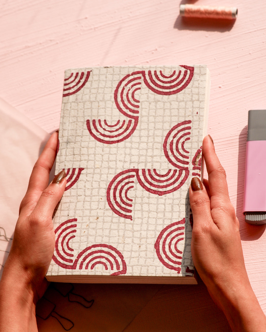 Crimson Arcs Stationery Pack