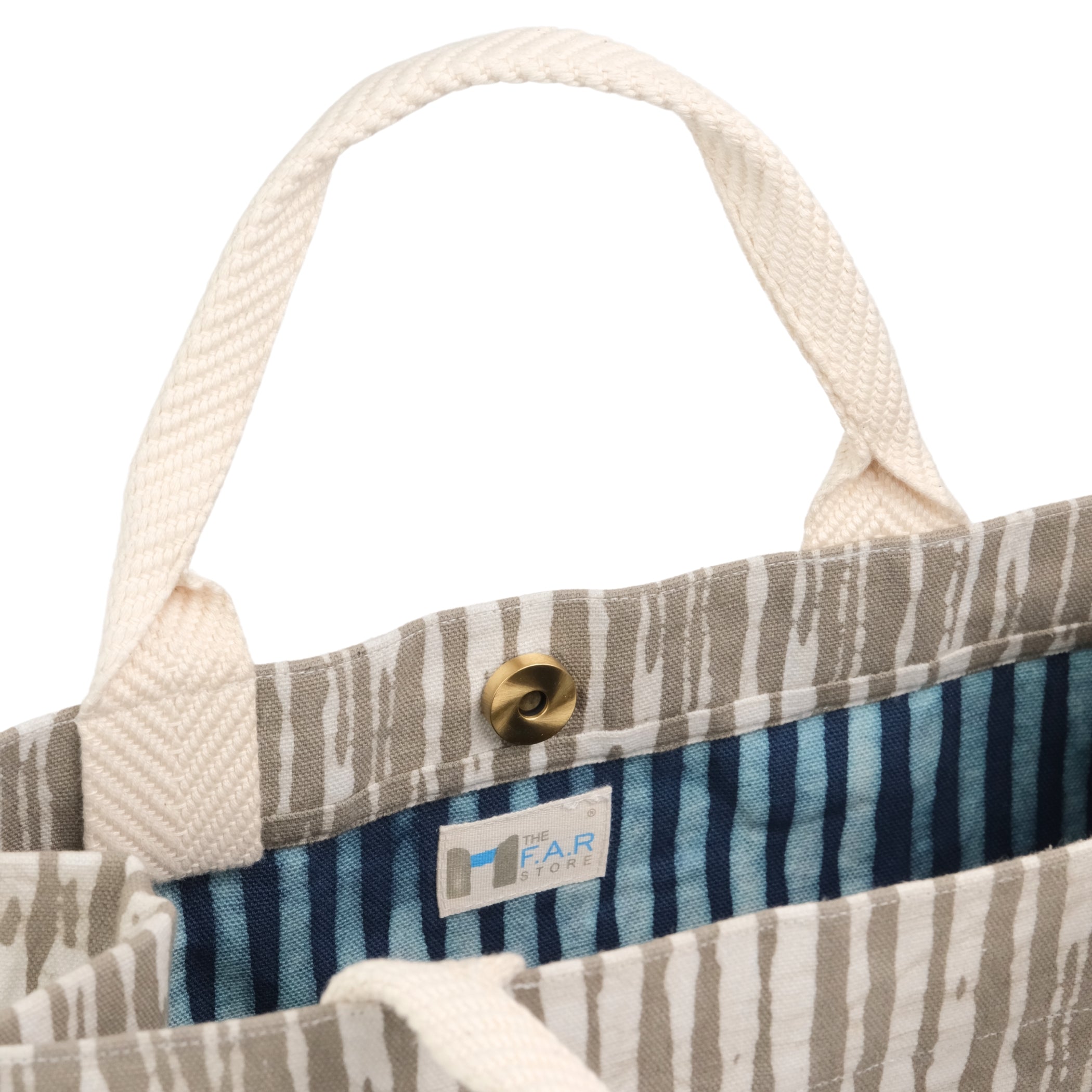 Batik Square Tote - Silver Shadows